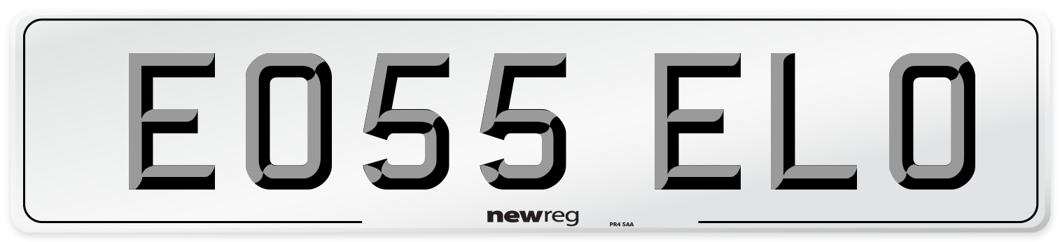 EO55 ELO Number Plate from New Reg